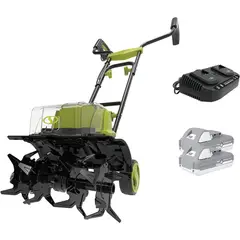 SUN JOE - Kit Cultivador Inalámbrico 48 V 2 Ah