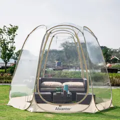 ALVANTOR - Carpa Burbuja 182x182x213cm para 2-3 Personas Beige con Protección Climática y Montaje Instantáneo