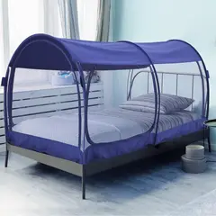 ALVANTOR - Toldo de Mosquitero para Cama Individual con Dosel y Espacio de Privacidad Color Azul