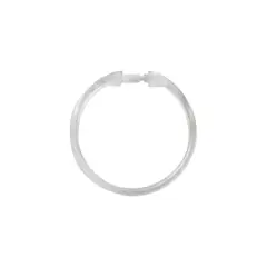 undefined - Set de 12 Ganchos Cortina Baño Plástico Transparente
