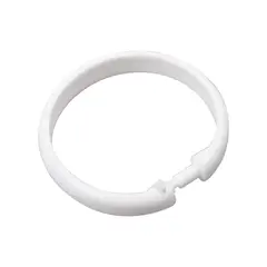 undefined - Set de 12 Ganchos Cortina Baño Plástico Blanco
