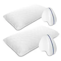 ENERGY PLUS - Set X4: 2 Almohadas Largas + 2 Almohadas Para Apoyo Piernas