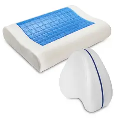 ENERGY PLUS - Set X2: Almohada Con Gel + Almohada Ortopédica Apoyo Piernas
