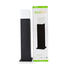 ECOLITE - Poste E27 Negro Multiv Cuadrado Exteriores