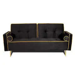 TODOTEJIDOS - Sofá Cama Murcia Negro 3 Puestos 185X85X85