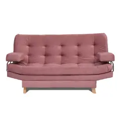 TODOTEJIDOS - Sofá Cama Valencia Rosa 3 puestos 180X84X85