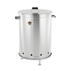 MUEBLES 2020 - Barril Asador Acero Inoxidable Grande 92X68 Cm