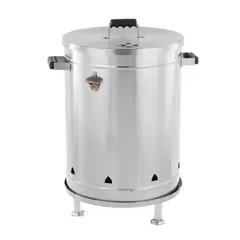 MUEBLES 2020 - Barril Asador Acero Inoxidable Mediano 80X56 Cm