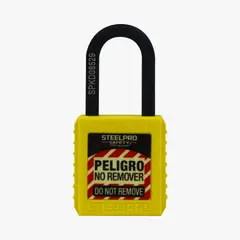 STEELPRO - Paquete x 12 unidades Candado Grillete Nylon Color Amarillo