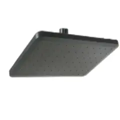 STRETTO - Regadera Rectangular 9"Cm Pulizia Negro Mate Sin Brazo Autolimpiante