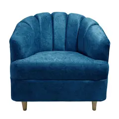 LA AMOBLADORA - Poltrona Berlin 80X85 en Poliéster Azul Cielo