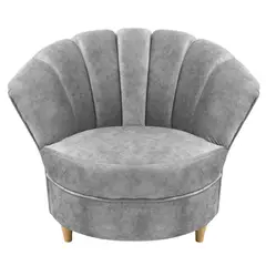 LA AMOBLADORA - Poltrona Palma 95X90 en Poliéster Gris Plata