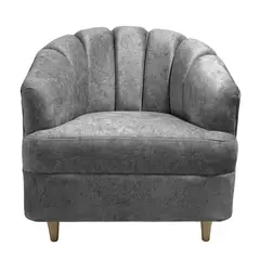 LA AMOBLADORA - Poltrona Berlin 80X85 en Poliéster Gris Plata
