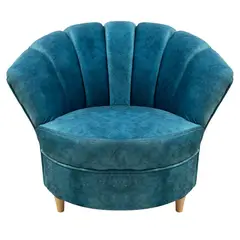 LA AMOBLADORA - Poltrona Palma 95X90 en Poliéster Azul Cielo