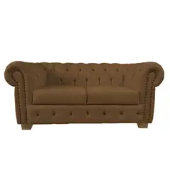 LA AMOBLADORA - Sofá Chester Moderno Poliéster Tabaco 90X180X90 Cm