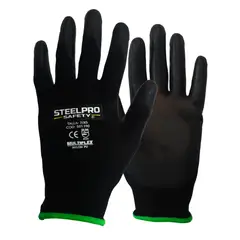 STEELPRO - Paquete Por 12 pares Guante Multiflex Nylon Pu Talla S -