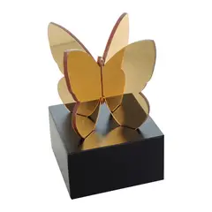 JUST HOME COLLECTION - Escultura Mariposa Lisa Acrílico 10x15 Cm Oro Deluxe