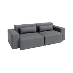 MUEBLES DE LUJO - Sofá Gianni 3 Puestos Tela Antifluidos 220x110x70 Gris