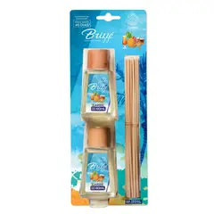 BRIZZE - Ambientador Dúo Varitas de Rattan Caribe x 60 ml Cada Uno