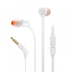 JBL - Audífonos Alámbricos In Ear Manos Libres T110 Blanco