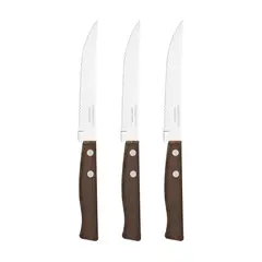 TRAMONTINA - Juego de Cuchillos para Asado y Frutas 3 Piezas