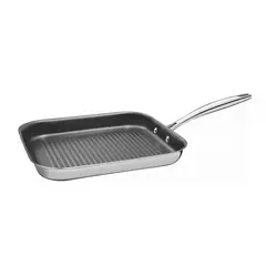 TRAMONTINA - Plancha Grano de Acero Inoxidable con Revestimiento Interno Antiadherente de 1.9 L