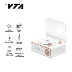 VTA PLUS - Parlante Retro 7 En 1 3W Rms Reloj Fm Micro Sd Vta