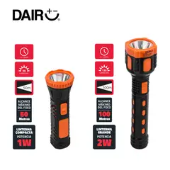 DAIRU - Kit 2 Linternas Recargables Alcance 100M Y 50M