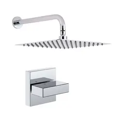 GRIFOS CENTER - Kit Ducha Cuadrada 20cm+tubo+registro Manija Ducha Torre