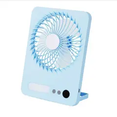 GENERAL - Ventilador Lámpara De Escritorio Usb Plegable Jk-F668 Azul