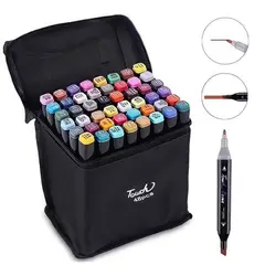 52 BITS - Marcadores Doble Punta Set X48 Unidades Base de Alcohol