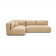 MUEBLES DE LUJO - Sofá en L Izquierdo Benito Tela Antifluidos Beige 270x80x75