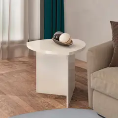 BERTOLINI - Mesa Auxiliar o de Apoyo en Mdp 50cm Blanco