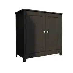 BERTOLINI - Mueble Buffet 80Cm En Mdp 2 Puertas Negro