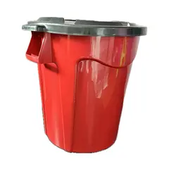 BUHOGAR - Contentenedor Tanque Recolección Agua 120l Con Tapa Rojo