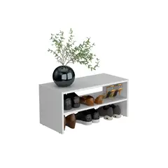 RTA DESIGN - Zapatero Apilable Basico Silpa 35x72x34 Rta Blanco Mqz