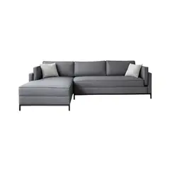 undefined - Sofá en L Izquierdo Jamy Tela Antifluidos Gris 300x86x75