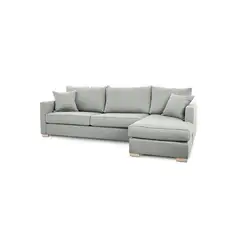 MUEBLES DE LUJO - Sofá en L Derecho Life Tela Antifluidos Gris 220x100x75