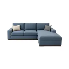 MUEBLES DE LUJO - Sofá en L Derecho George Tela Antifluidos Gris 300x95x85