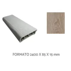 STRETTO - Guarda Escoba PVC Nórdico Caramelo 2400 X 85 X 15mm Tira