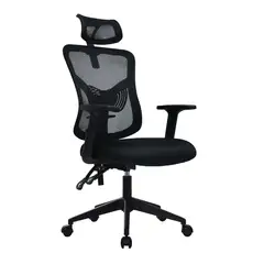 BONNO - Silla de escritorio Ejecutiva con cabacero Negro Fone