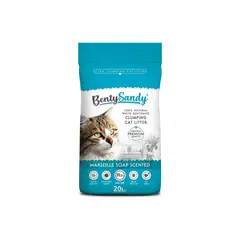 BENTYSANDY - Arena Sanitaria Gato Aglomerante Absorbente Bentonita  Jabón Mar 18Kg