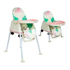 BEBESIT - Silla Comedor para Bebé Infantil 3 En 1 Smart Rosado