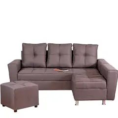 TODOTEJIDOS - Juego de Sala Barcelona Gris 5Ptos 80X67X67 Cm