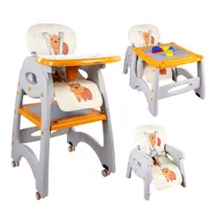 BEBESIT - Silla Comedor para Bebé Infantil Escritorio Duo Desk Rosada