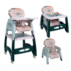 BEBESIT - Silla Comedor para Bebé Infantil Escritorio Duo Desk Rosada