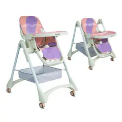 BEBESIT - Silla Comedor para Bebé Infantil Plegable Aquarella Rosado