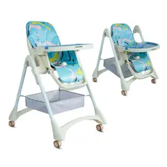 BEBESIT - Silla Comedor para Bebé Infantil Plegable Aquarella Azul