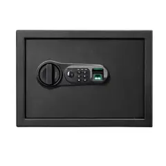 LOCKPRO - Caja Fuerte Biométrica De Seguridad - Apertura Huella Digital - Código Numérico 25 cm X 25 cm X 20 cm