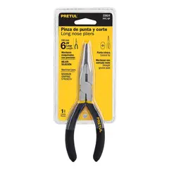 PRETUL - Alicate de Punta Larga de 6 Pulgadas Mango Cubierto de PVC X 6 Unidades